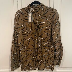 Anthropologie Corey Lynn Calter Zebra Print Top